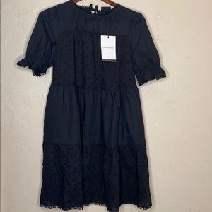 Balloon Short Sleeve Dress - Who What Wear™ Black